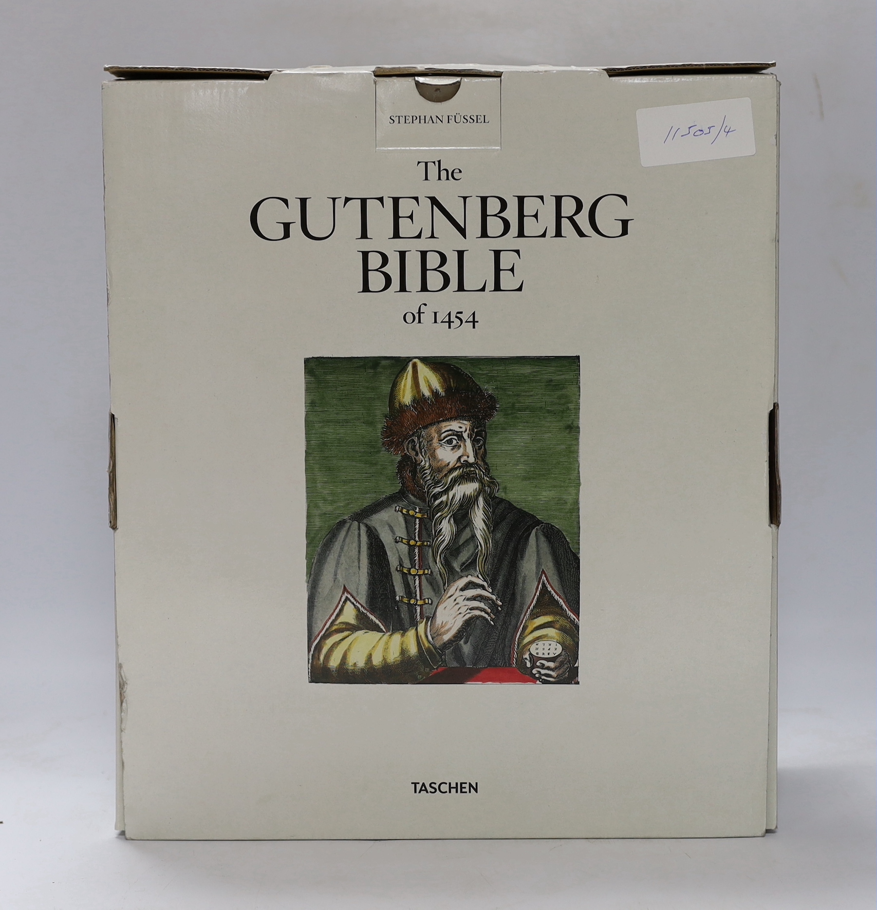 Fussell, Stephan (editor) - The Gutenberg Bible, 2 vols, a facsimile of the 1454 edition, with accompanying booklet, Taschen, Cologne, 2018.